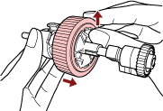 Rimozione del rullo di presa