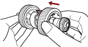 Colocación del rodillo de recogida