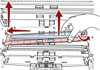 Removing the Glass on the Paper Path Lower-Side