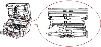 清潔輸紙道/導紙板下部