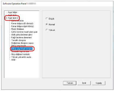 Dikey çizgi tespit seviyesi