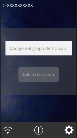Pantalla de inicio de sesión