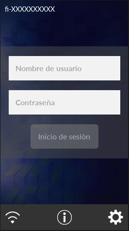 Pantalla de inicio de sesión