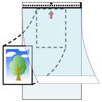 Positionnement d'un document à l'intérieur du transparent