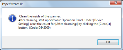 Message for cleaning