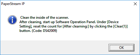 Message for Cleaning
