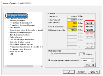 Limpando os contadores de folhas