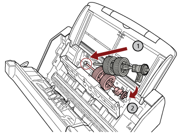 Fissaggio del rullo di presa