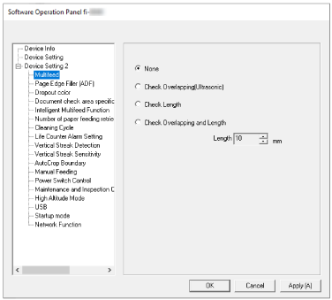 [Software Operation Panel] Window