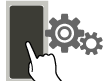 Configurações do DirectScan (destino/trabalho/configurações da digitalização) (tela de toque)