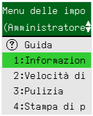 Menu Amministratore
