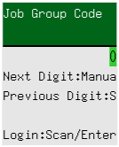 [Job group code] Screen