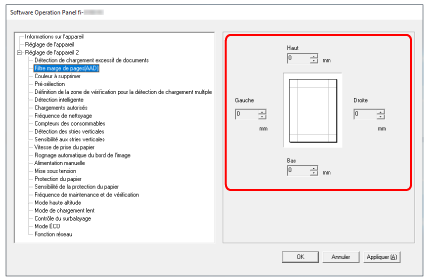 Filtre marge de pages