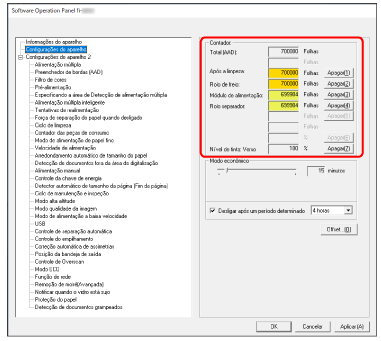 Verificando os contadores de folhas