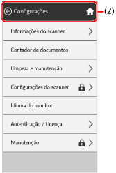 Tela [Configurações]