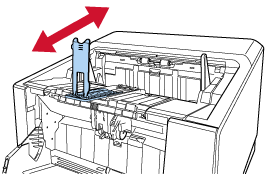 调整叠纸器止动器（中）和底板