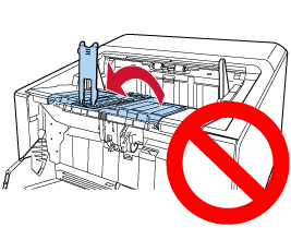 调整叠纸器止动器（中）和底板的注意事项