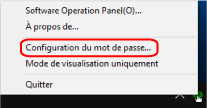 Configuration du mot de passe