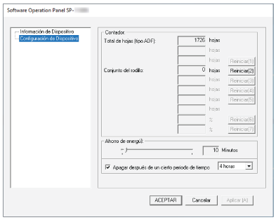 Iniciar el Software Operation Panel