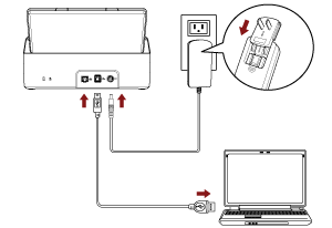 Conectando o cabo USB