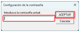 Introducción de una contraseña